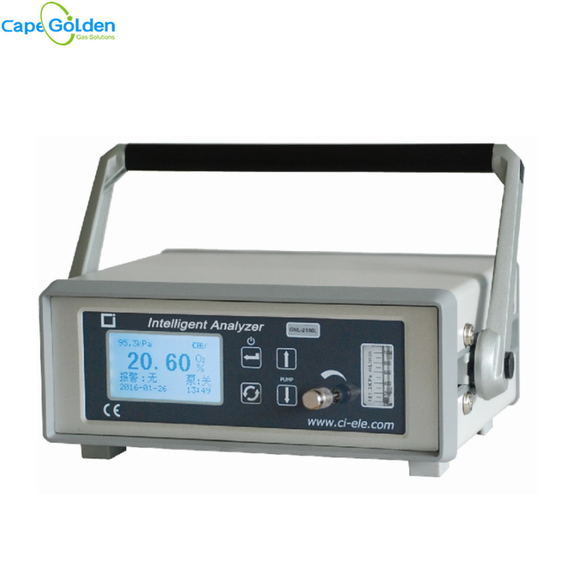 محلل نقاء غاز الأكسجين المحمول GNL-2100L 150 مل / دقيقة 80٪ رطوبة نسبية